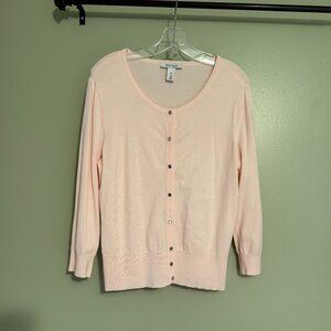 White House Black Market Pink Cardigan, XL